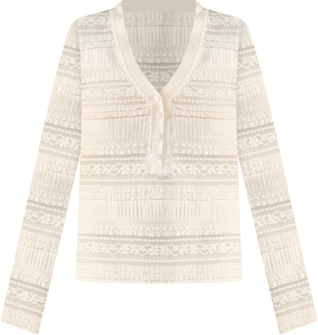 Women's Caterina V-Neck Henley Top