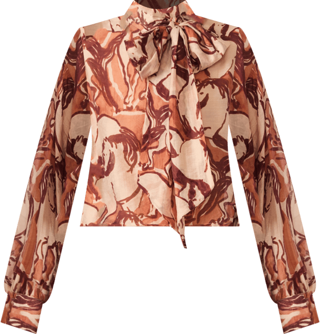 Women's Printed Sutton Long Sleeve Top