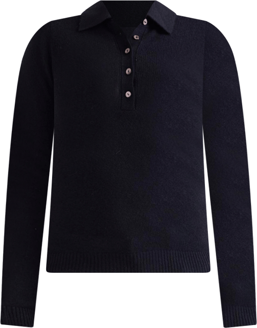 Women's Amaya Cashmere Button Detail Polo Top