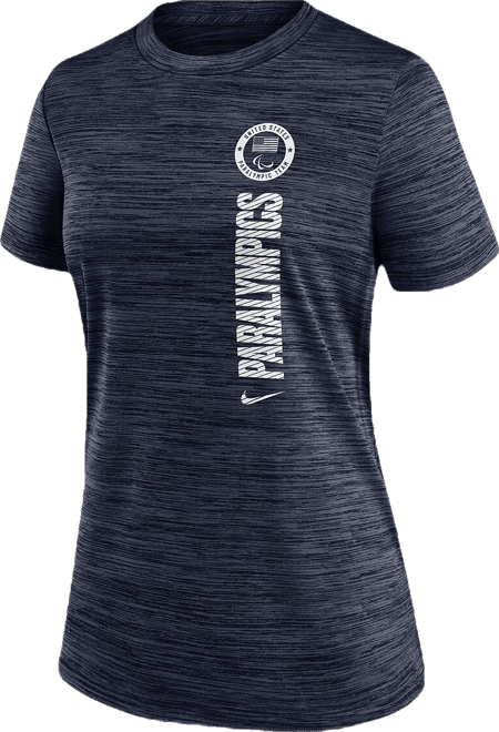 Women's Navy U.s. Paralympics Velocity Performance T-Shirt