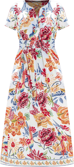 Women's Floral Print Maxi Beach Dress