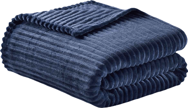 Ribbed Plush Blanket, Full/Queen, Macy's Exclusive