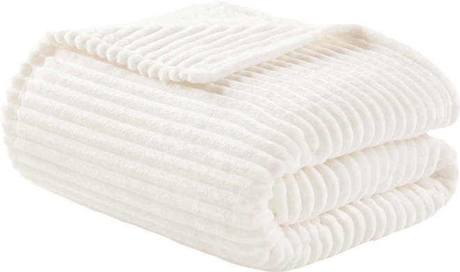 Ribbed Plush Blanket, Full/Queen, Macy's Exclusive