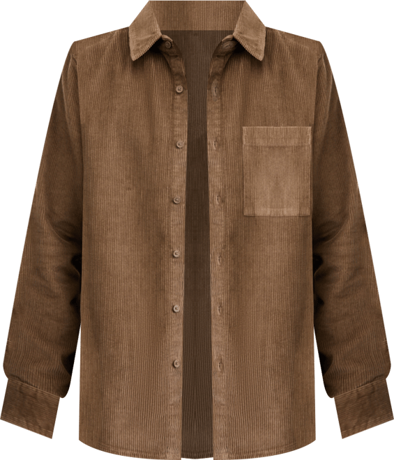 Men's Long Sleeve Button-Front Corduroy Shirt, Created for Macy's