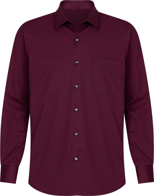 Men's Regular Fit Spread Collar Dress Shirt