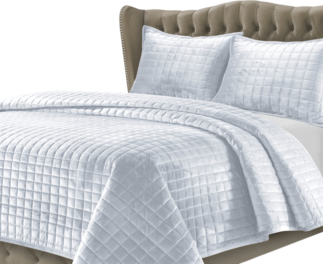 Florence Velvet Solid Oversized Quilt Set, Twin