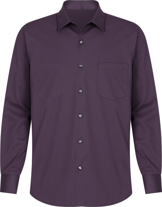 Men's Regular Fit Spread Collar Dress Shirt