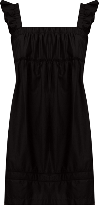 Women's Ruched Flutter Mini Dress