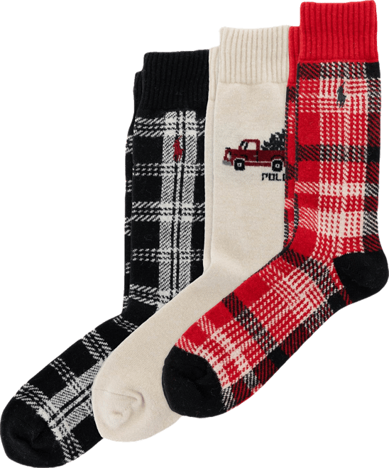Men's 3-Pack Truck Shirting Plaids Socks Giftbox