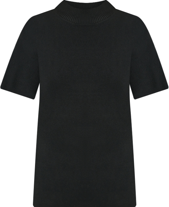 Women's Cap-Sleeve Mock Neck Sweater