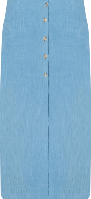 Juniors' Island Nomad Cotton Button-Front Midi Skirt