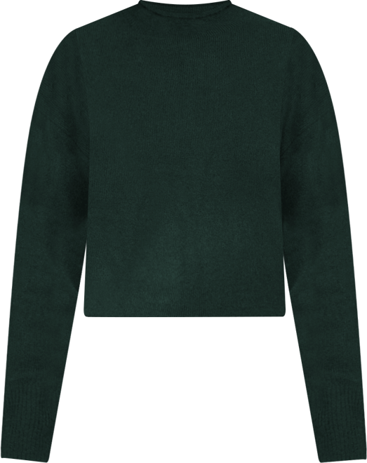 Women's Long Sleeve Mock Neck Rolled Hem Sweater