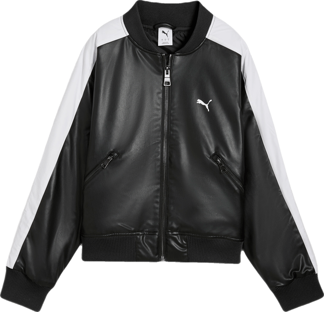 PUMA T7 Women's Pleather Bomber Jacket