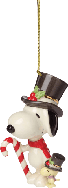 Lenox 2025 Candy Cane Snoopy & Woodstock Ornament - Macy's
