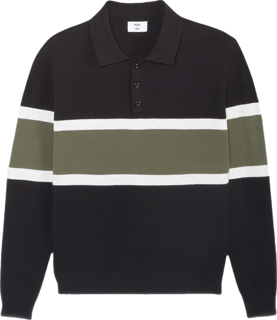 Men's Varsity-Stripe Polo Sweater, Macy's Exclusive