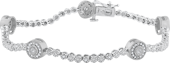 Diamond Circle Bracelet in Sterling Silver (1/2 ct. t.w.)