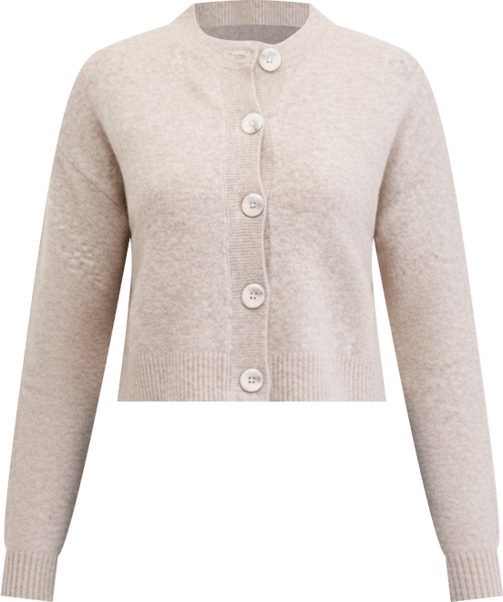 Women's Brushed Crewneck Cropped Cardigan, Macy's Exclusive