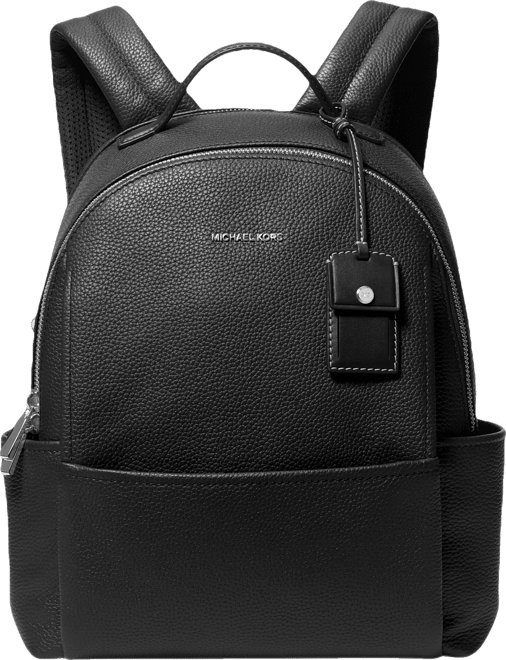 black leather backpack michael kors Michael Merritt Small Pebbled Cargo Interior Includes 1 Zip Pocket Michael Kors Men's Malone Backpack,