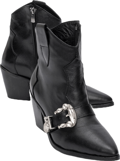 Any Leather Buckle Boot (Women)