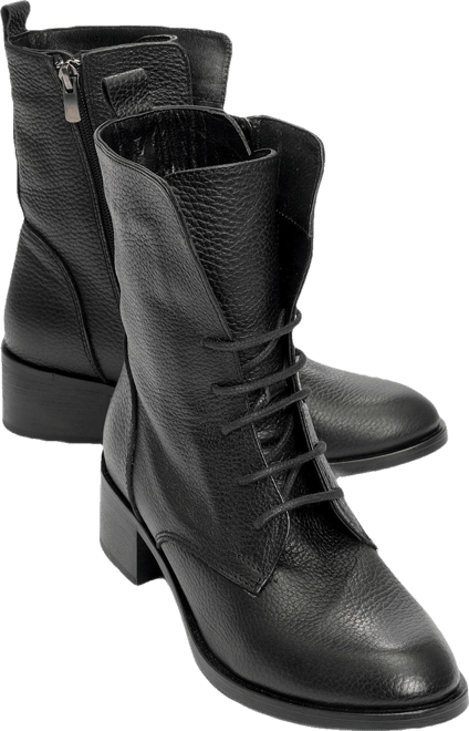 Lana Leather Block Heel Boot (Women)