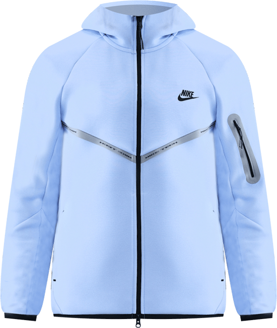 Nike Tech Windrunner herenjack van fleece met rits over de hele lengte en reflecterende accenten