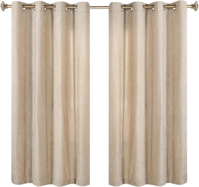 Noor Chenille Semi-Blackout Machine Washable Curtains, Set of 2 Panels, 52"x63"