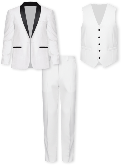 Men's 3-Piece Slim Fit Shawl Lapel Tuxedo