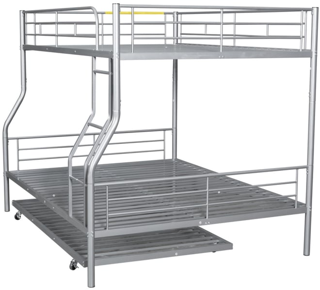 Streamdale Full Xl Over Queen Metal Bunk Bed With Trundle