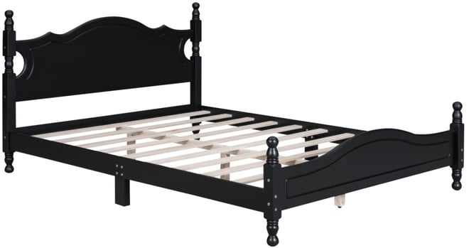 Streamdale Queen Retro Platform Bed with Slat Support