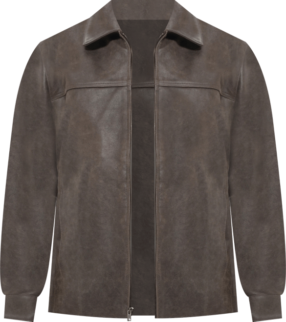 Men David Distressed Leather Jacket