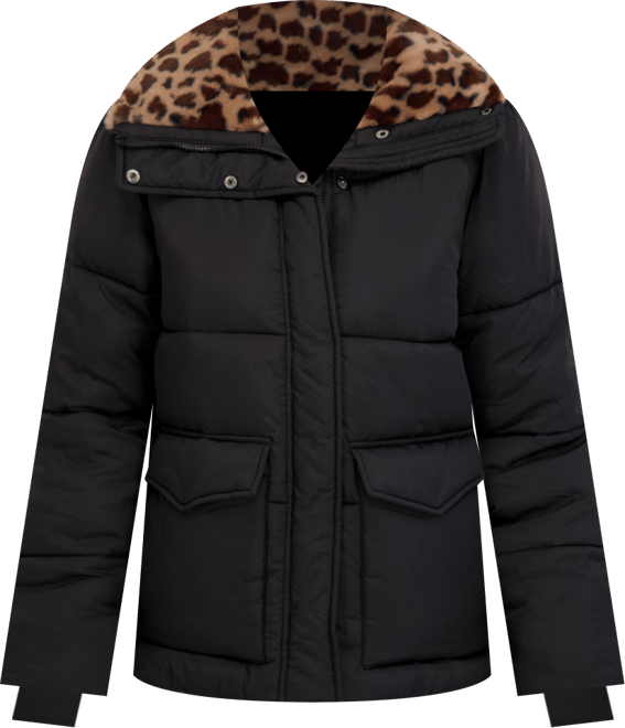 Women's Faux Fur Collar Puffer Jacket