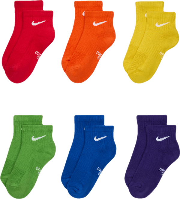 Nike Everyday Calcetines al tobillo acolchados para niños (6 pares)