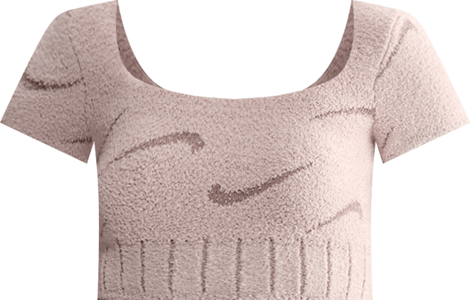 Nike Sportswear Phoenix Cozy Bouclé Playera de manga corta de tejido Knit cropped para mujer