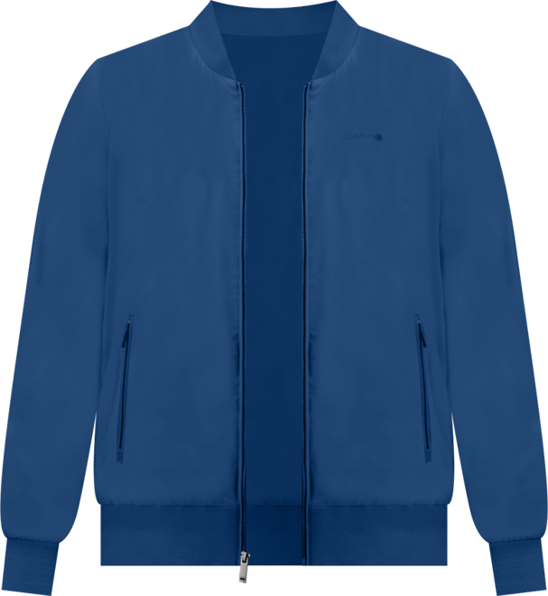 Men's Logo-Print Matte Bomber Jacket