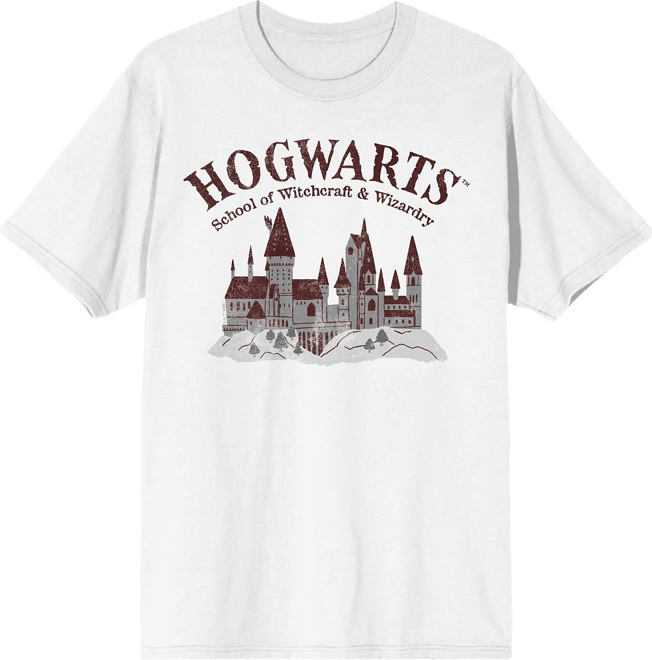 Hogwarts Play on White Short Sleeve Adult T-Shirt-5XL
