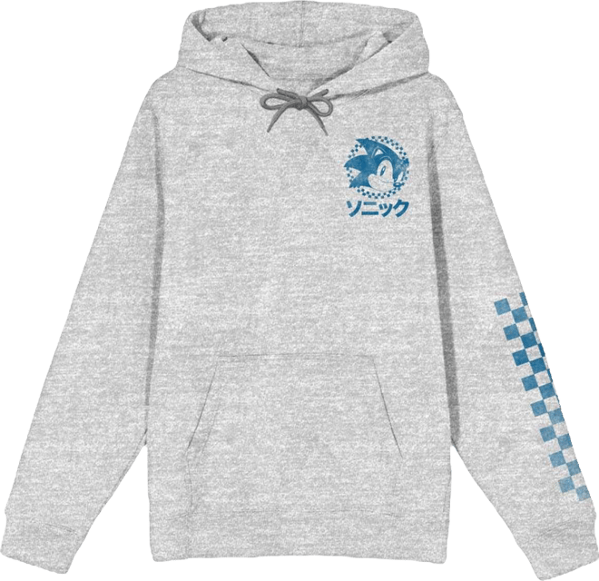 Kanji Text Pullover Hooded Sweatshirt-Large