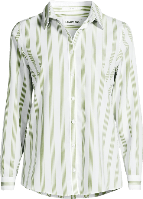Petite No Iron Button Front Shirt