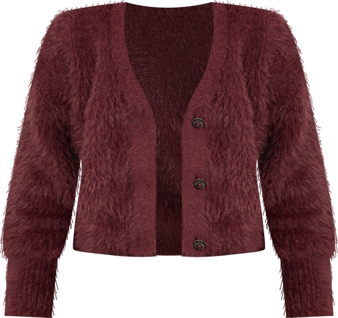 Women's Keyla Rhinestone-Button Cardigan Sweater