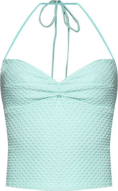 Women's Zoee Twisted Textured Halter Top