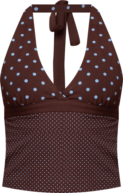 Women's Ginny Mixed Polka Dot Halter Top