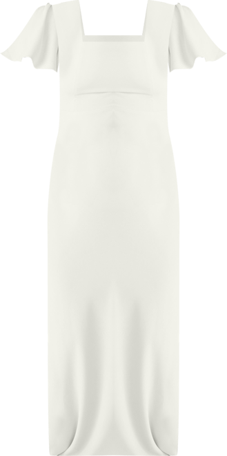 Women's Square Neck Crepe Bridesmaid Dress