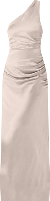 Women's One Shoulder Satin Bridesmaid Dress
