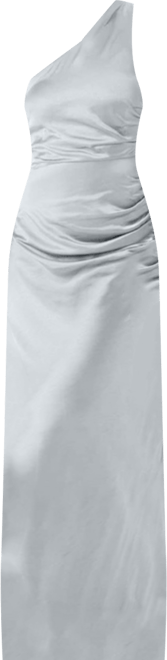 Women's One Shoulder Satin Bridesmaid Dress