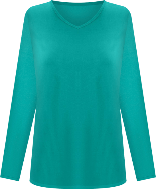 Plus Size Within Perfect Long-Sleeve V-Neck Tee