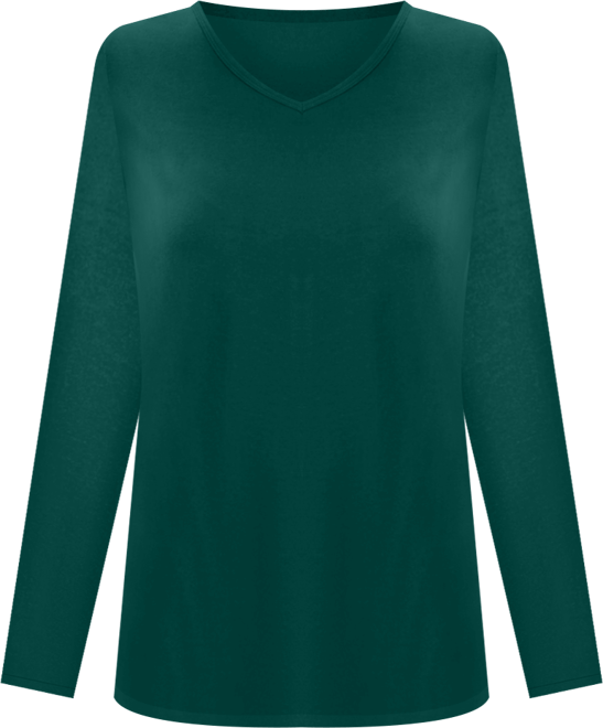 Plus Size Within Perfect Long-Sleeve V-Neck Tee