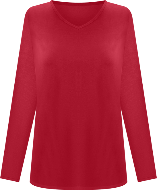 Plus Size Within Perfect Long-Sleeve V-Neck Tee