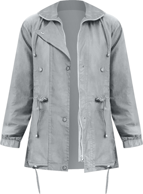Plus Size Fleece-Lined Taslon Anorak