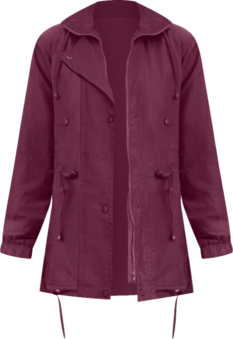Plus Size Fleece-Lined Taslon Anorak