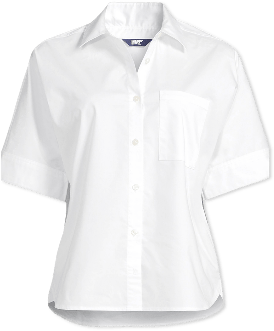 Women's Plus Size Cooling Elbow Sleeve Button Front Shirt