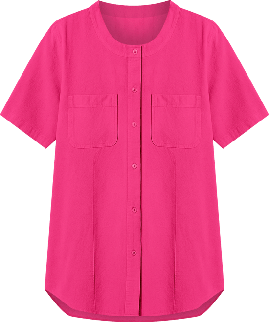 Women's Within Short-Sleeve Crinkle Shirt